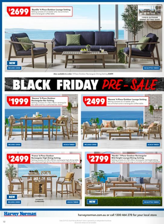 Harvey Norman Black Friday Pre-Sale Outdoor Furniture Catalogues from 17 November