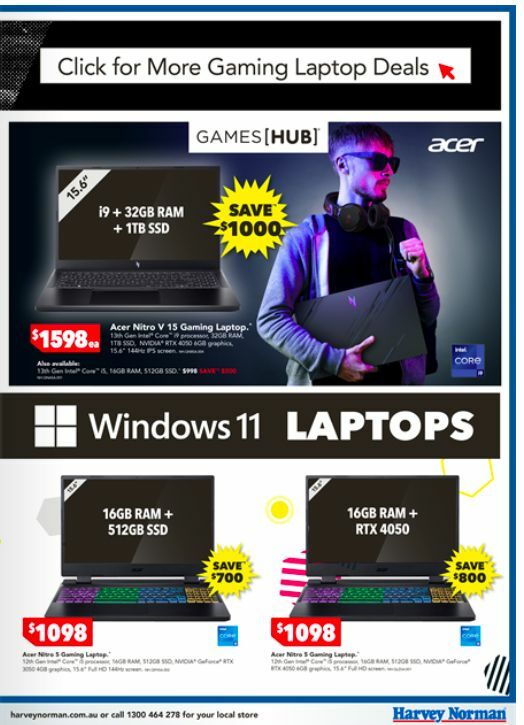 Harvey Norman Computers Black Friday Catalogues from 20 November