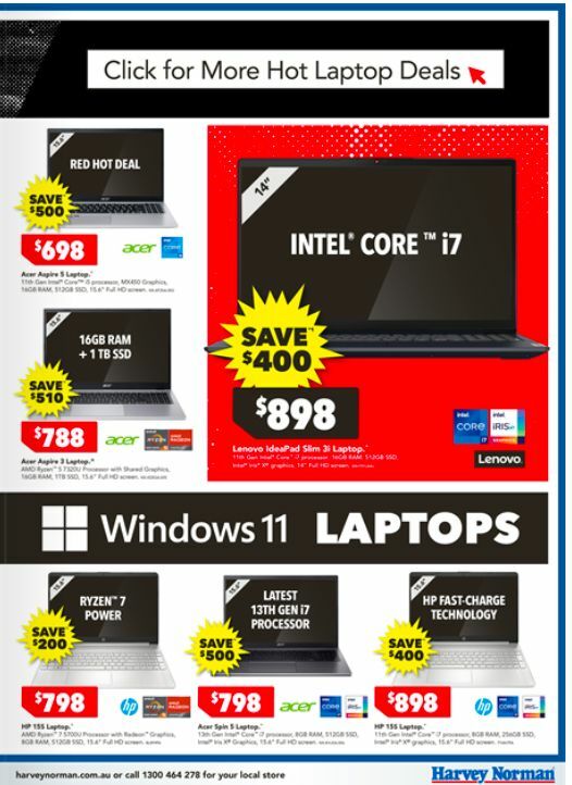 Harvey Norman Computers Black Friday Catalogues from 20 November