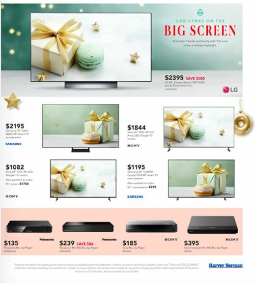 Harvey Norman Chrismas Gifts Catalogues from 11 December