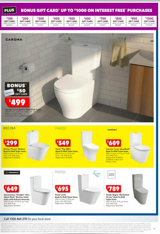 Harvey Norman Bathrooms Clearance Catalogues from 25 December