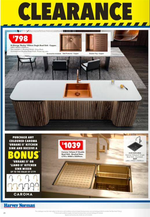 Harvey Norman Bathrooms Clearance Catalogues from 25 December