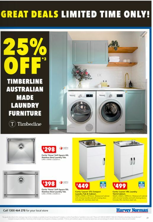 Harvey Norman Bathrooms Clearance Catalogues from 25 December