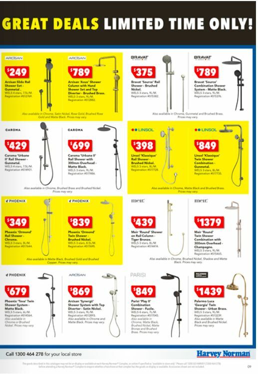 Harvey Norman Bathrooms Clearance Catalogues from 25 December