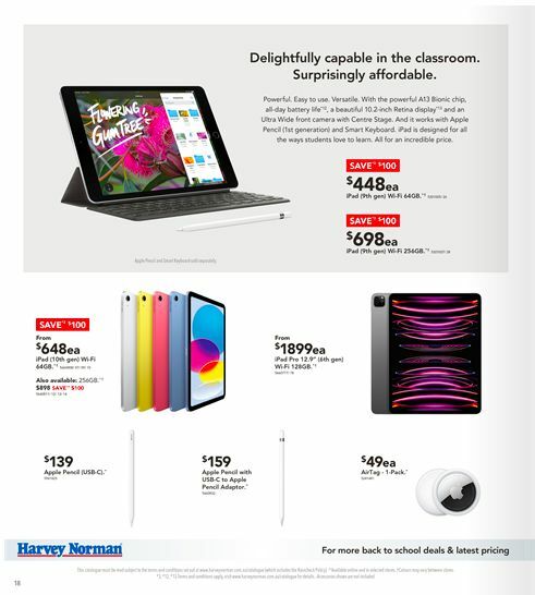 Harvey Norman Back to School Catalogues from 7 January