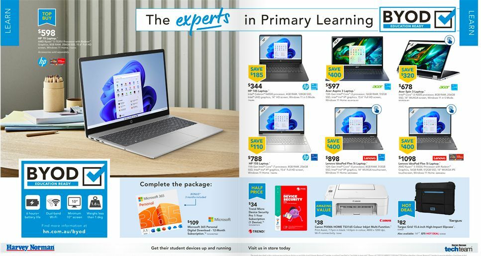 Harvey Norman Back to School Catalogues from 7 January