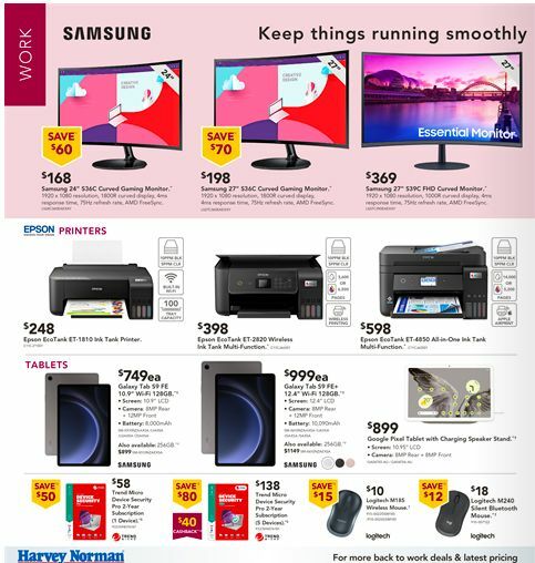 Harvey Norman Back to School Computers Catalogues from 23 January