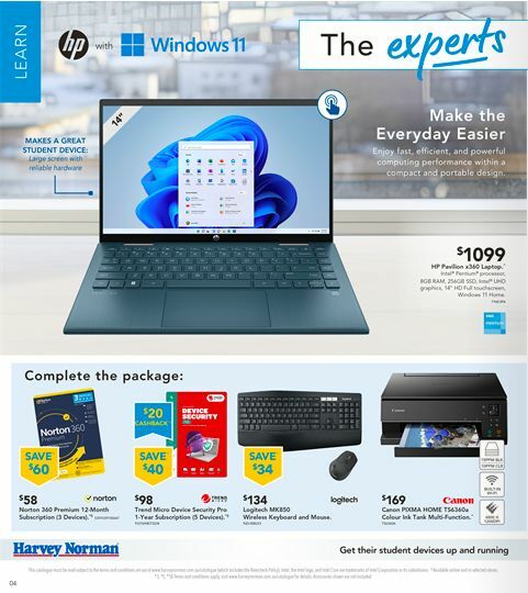 Harvey Norman Back to School Computers Catalogues from 23 January