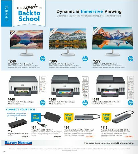 Harvey Norman Back to School Computers Catalogues from 23 January