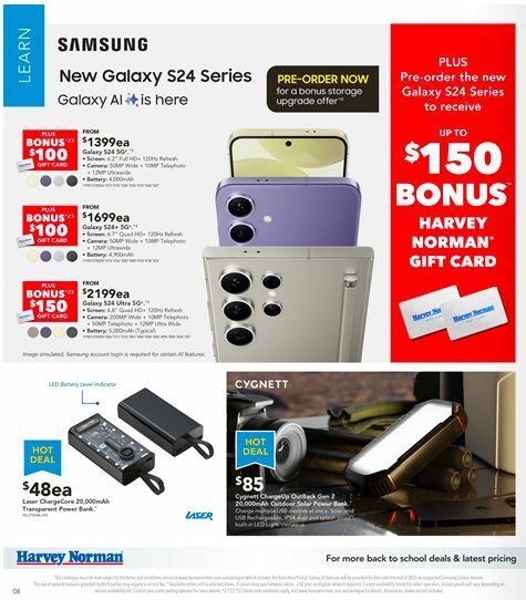 Harvey Norman Back to School Computers Catalogues from 23 January