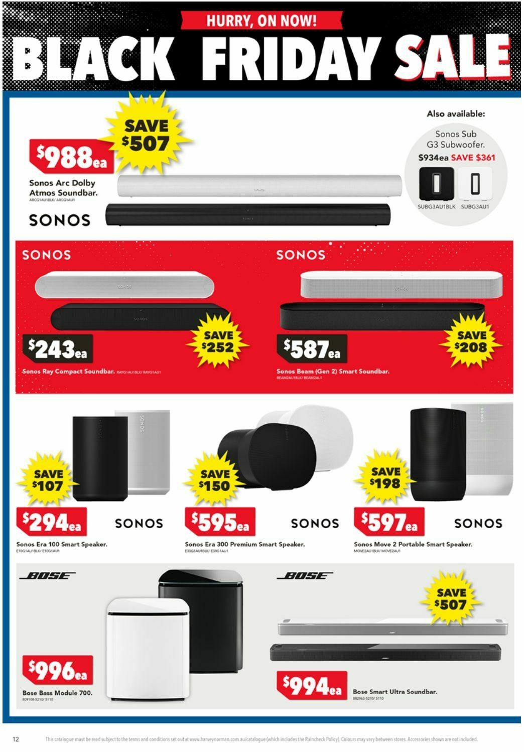 Harvey Norman Electrical Appliances Black Friday Catalogues from 28 November