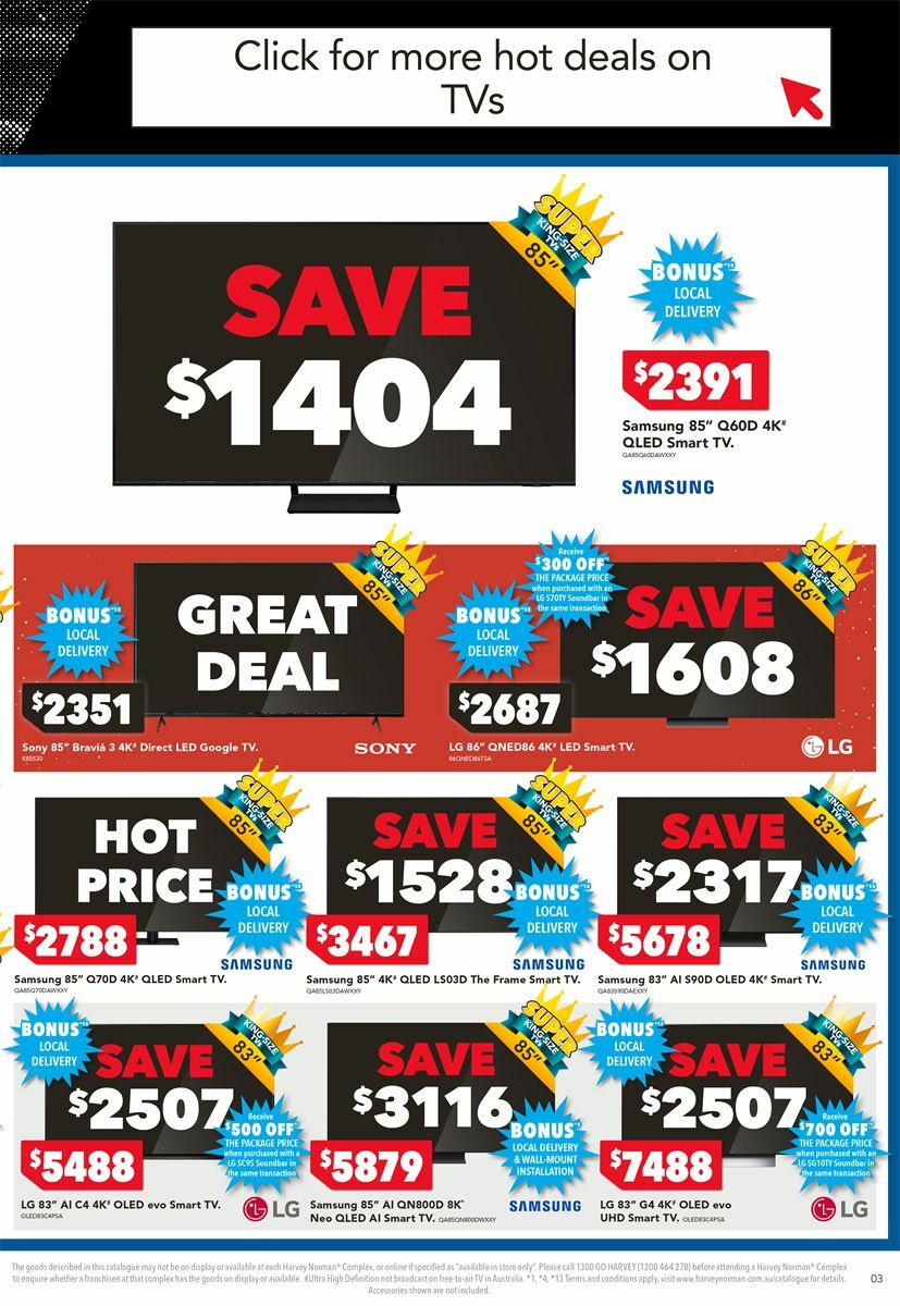 Harvey Norman Electrical Appliances Black Friday Catalogues from 28 November