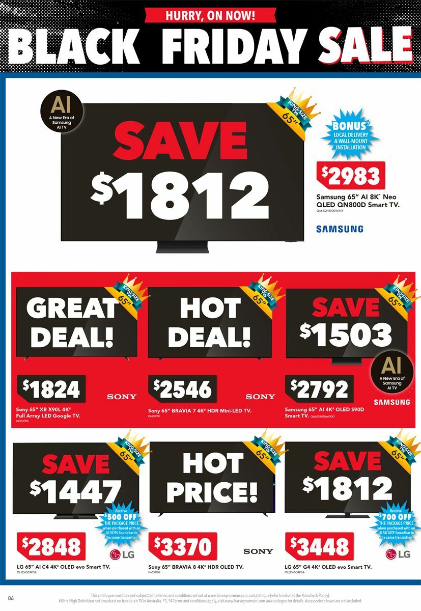 Harvey Norman Electrical Appliances Black Friday Catalogues from 28 November