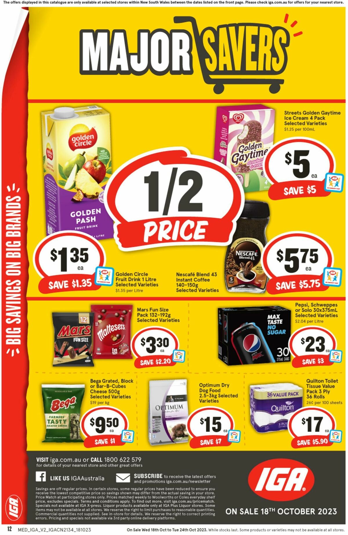 IGA Catalogues from 18 October