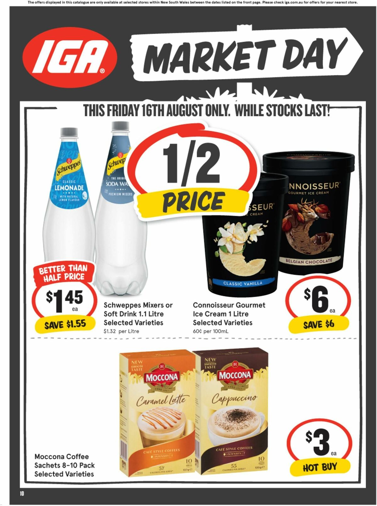 IGA Market Day – 1 day sale only Catalogues from 16 August