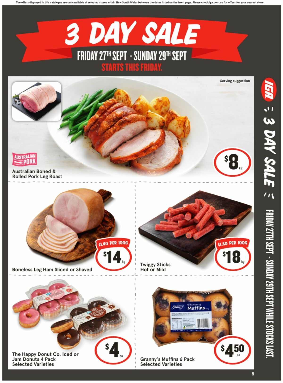 IGA 3-Day Sale Catalogues from 27 September