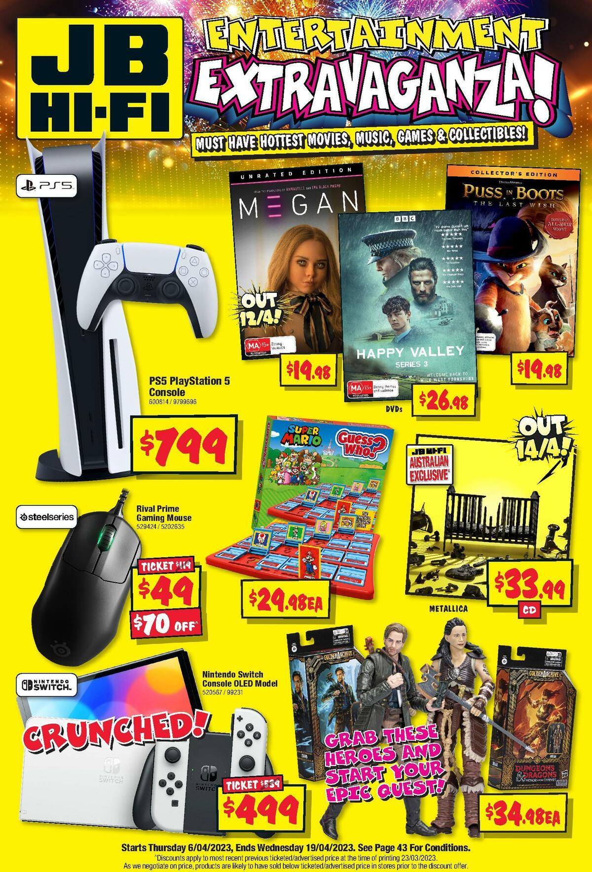 JB Hi-Fi Entertainment Extravaganza Catalogues from 6 April