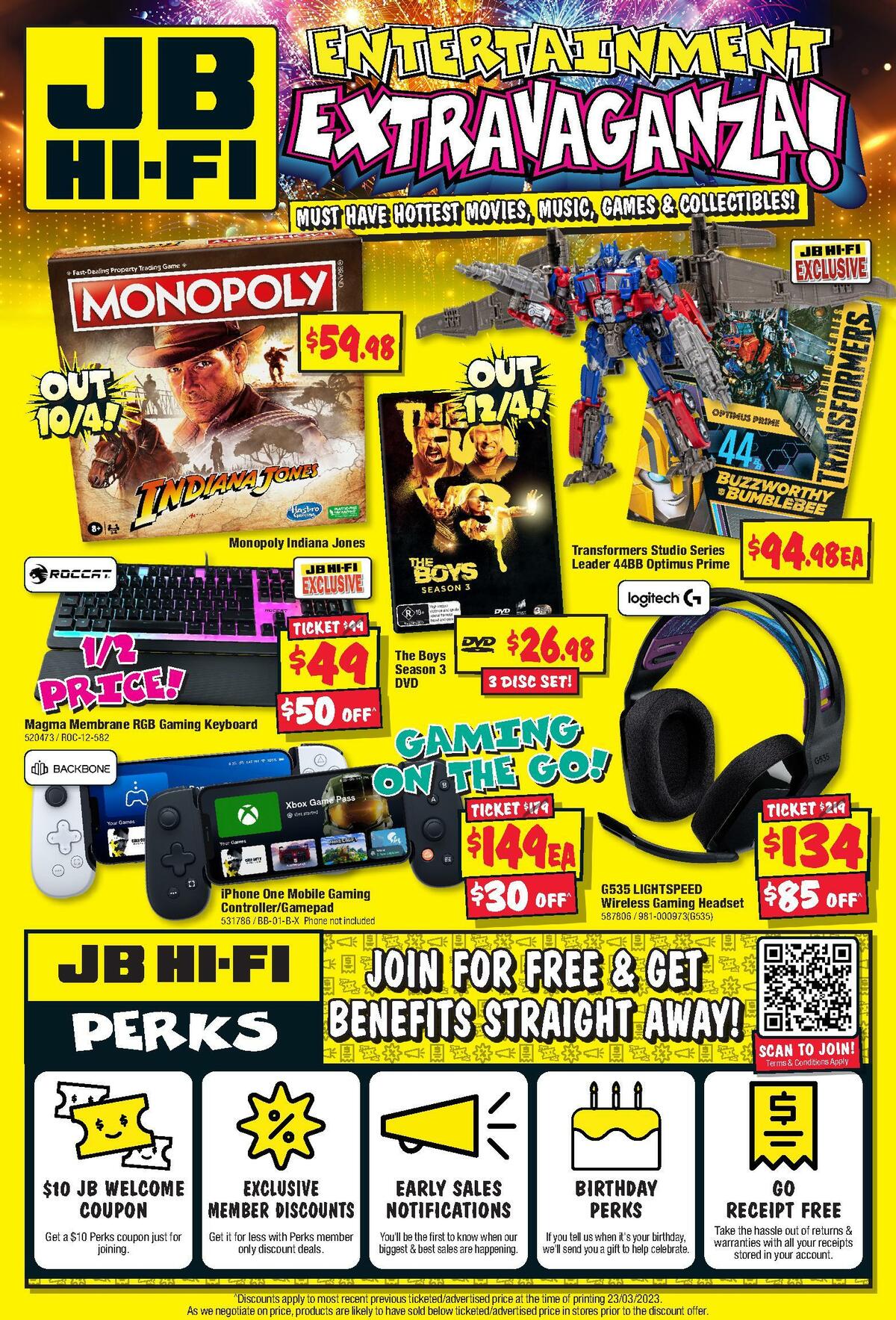 JB Hi-Fi Entertainment Extravaganza Catalogues from 6 April