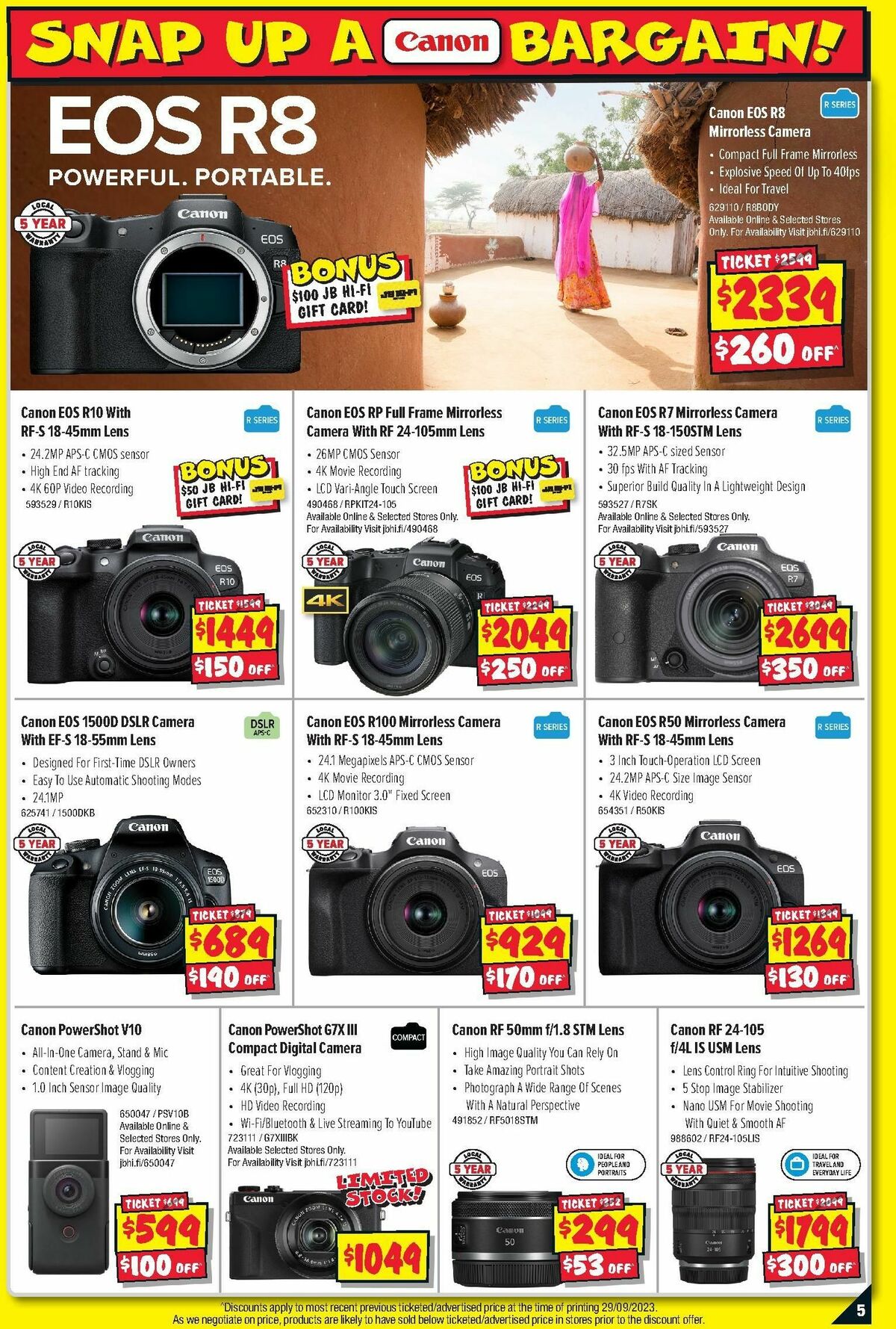 JB Hi-Fi Camera Bonanza Catalogues from 12 October