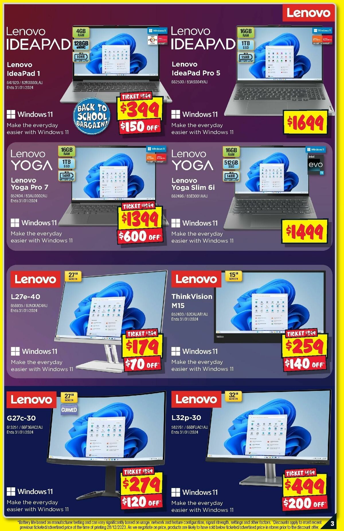 JB Hi-Fi Back to School Computers Catalogues from 11 January