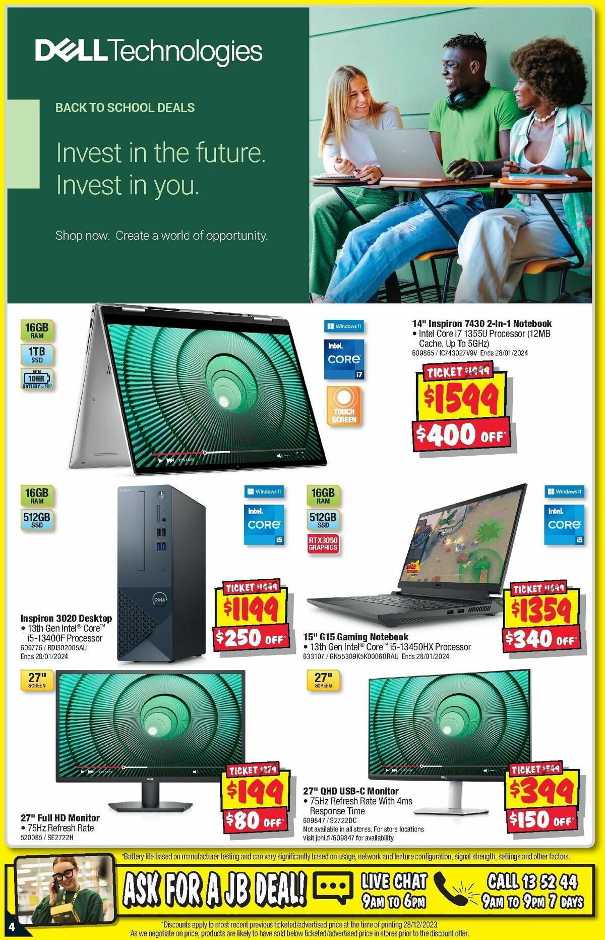 JB Hi-Fi Back to School Computers Catalogues from 11 January