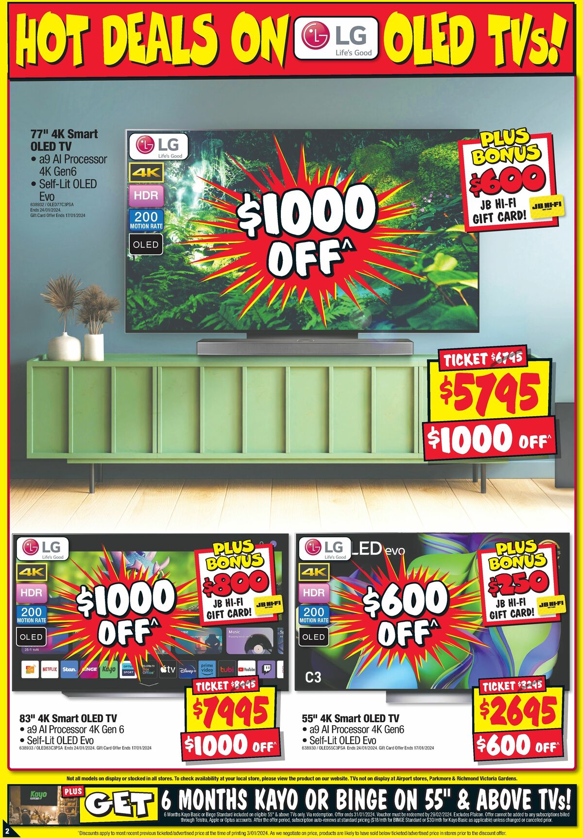 JB Hi-Fi LG Bonanza Catalogues from 11 January