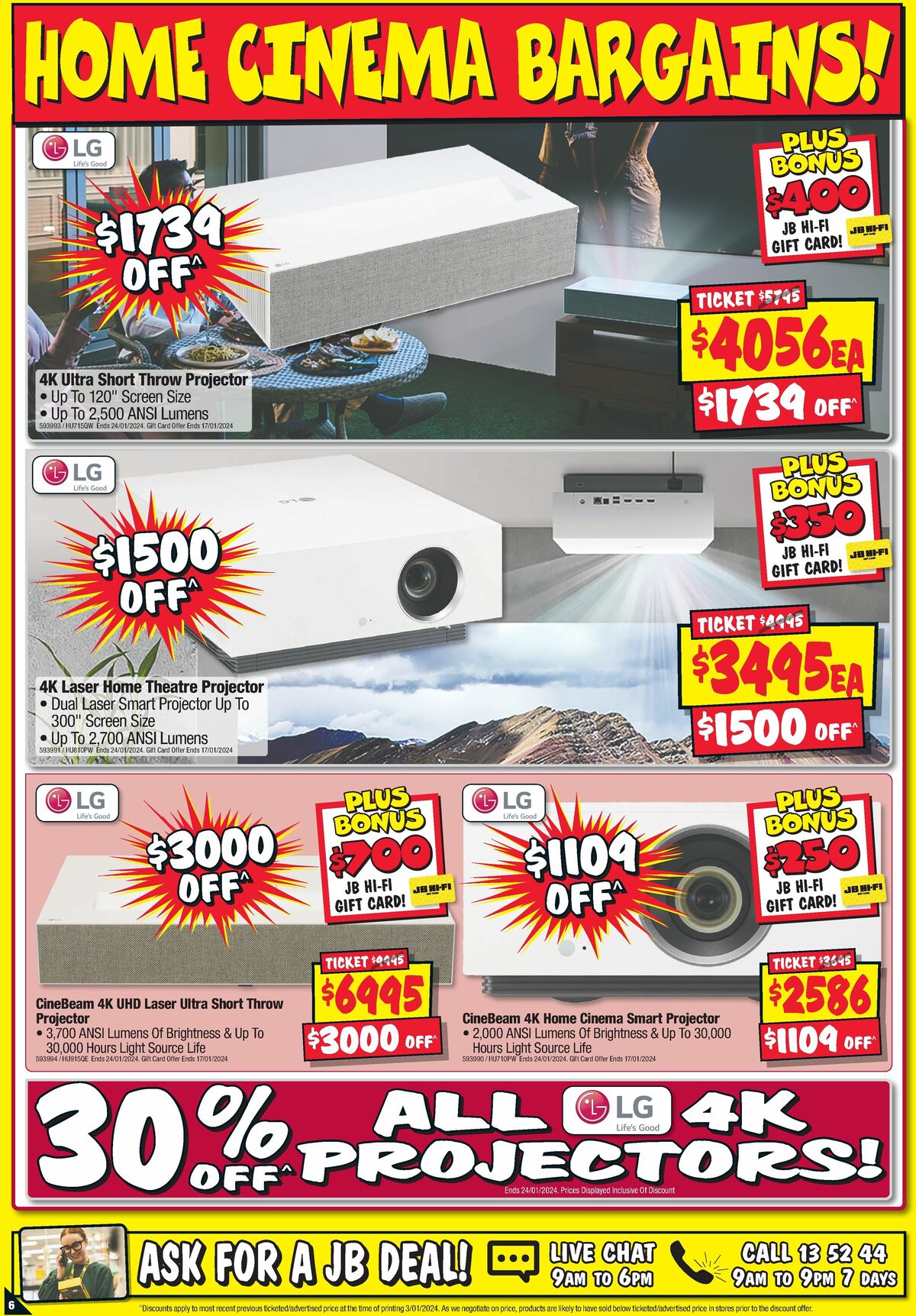 JB Hi-Fi LG Bonanza Catalogues from 11 January