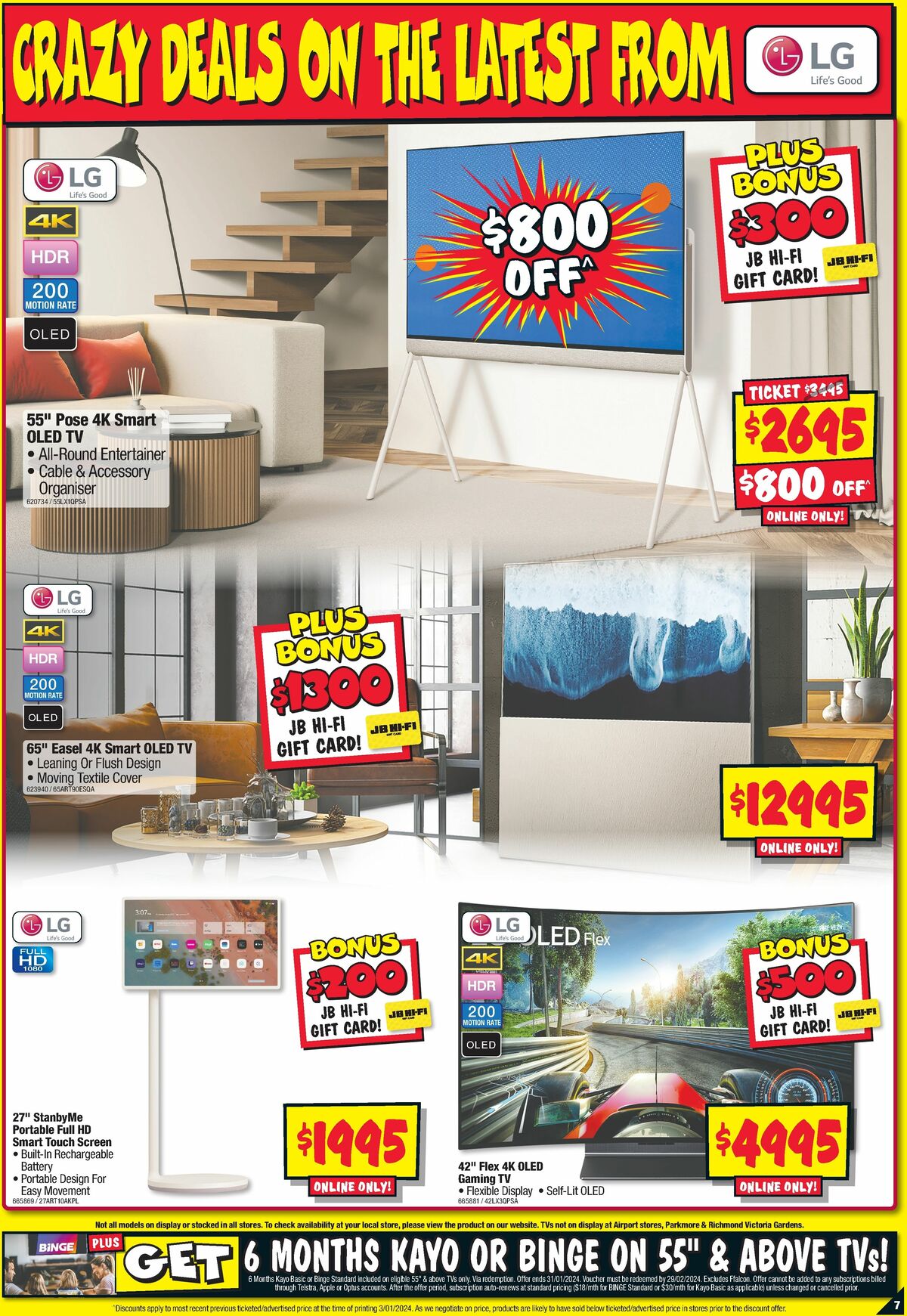 JB Hi-Fi LG Bonanza Catalogues from 11 January