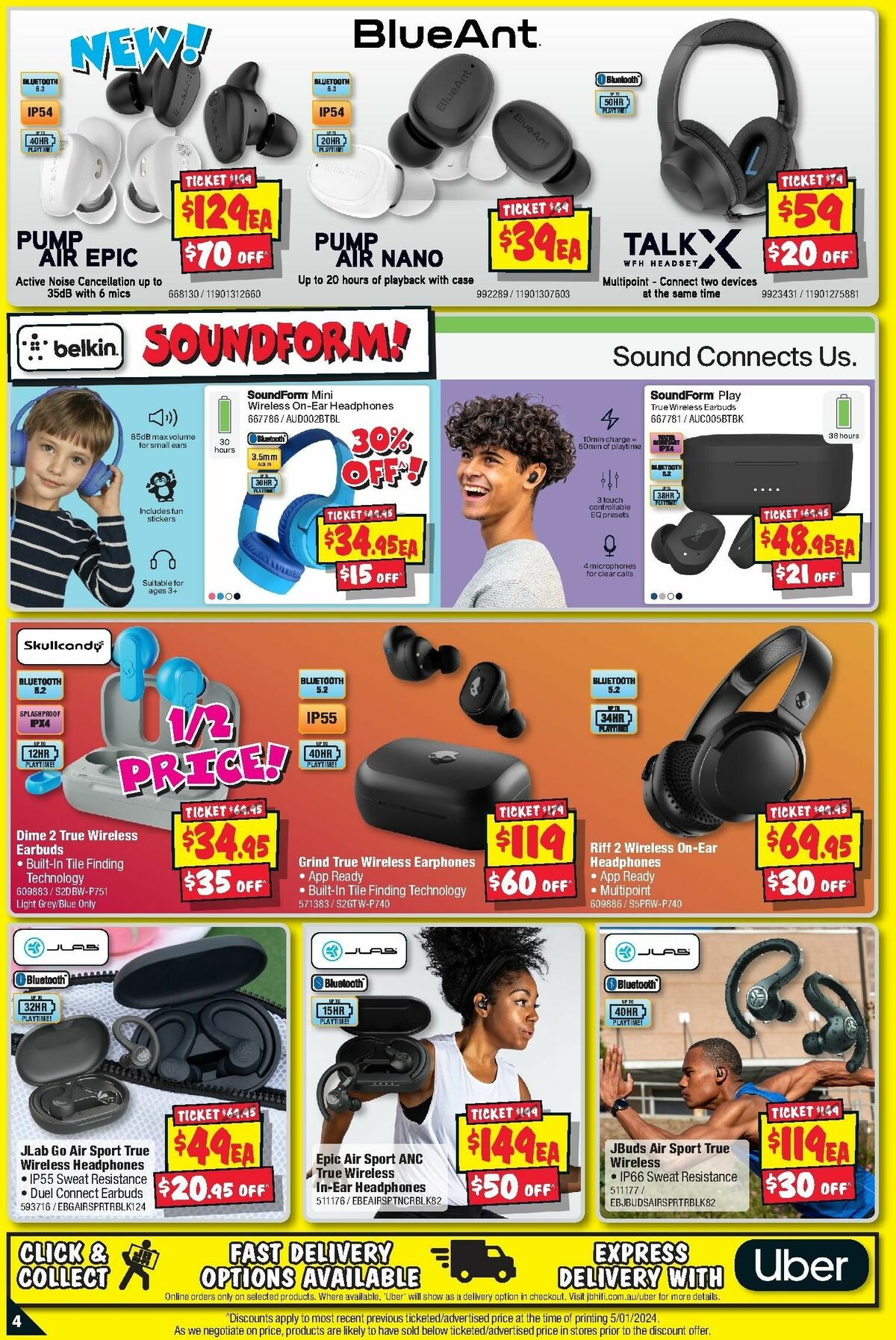 JB Hi-Fi Out & About Audio Catalogues from 11 January