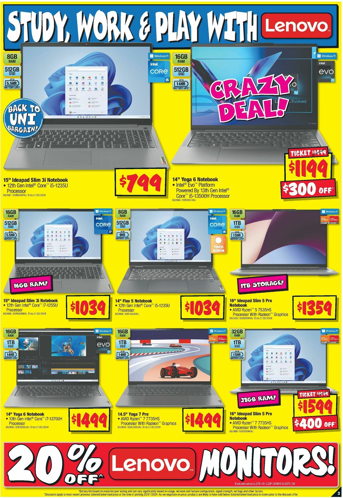 JB Hi-Fi Back to Uni Bargains Catalogues from 8 February