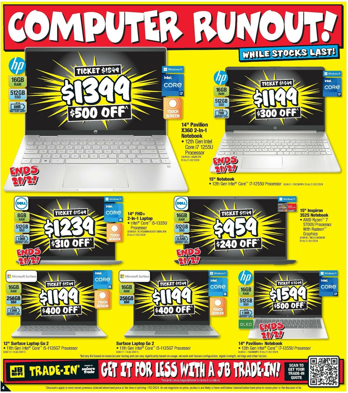 JB Hi-Fi Runout Deals Catalogues from 15 February