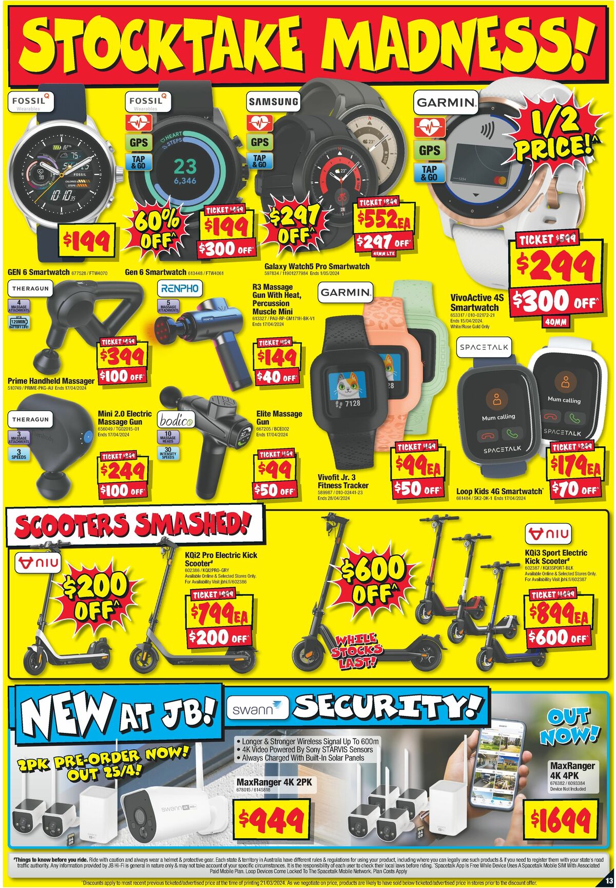 JB Hi-Fi Stocktake Madness Catalogues from 4 April