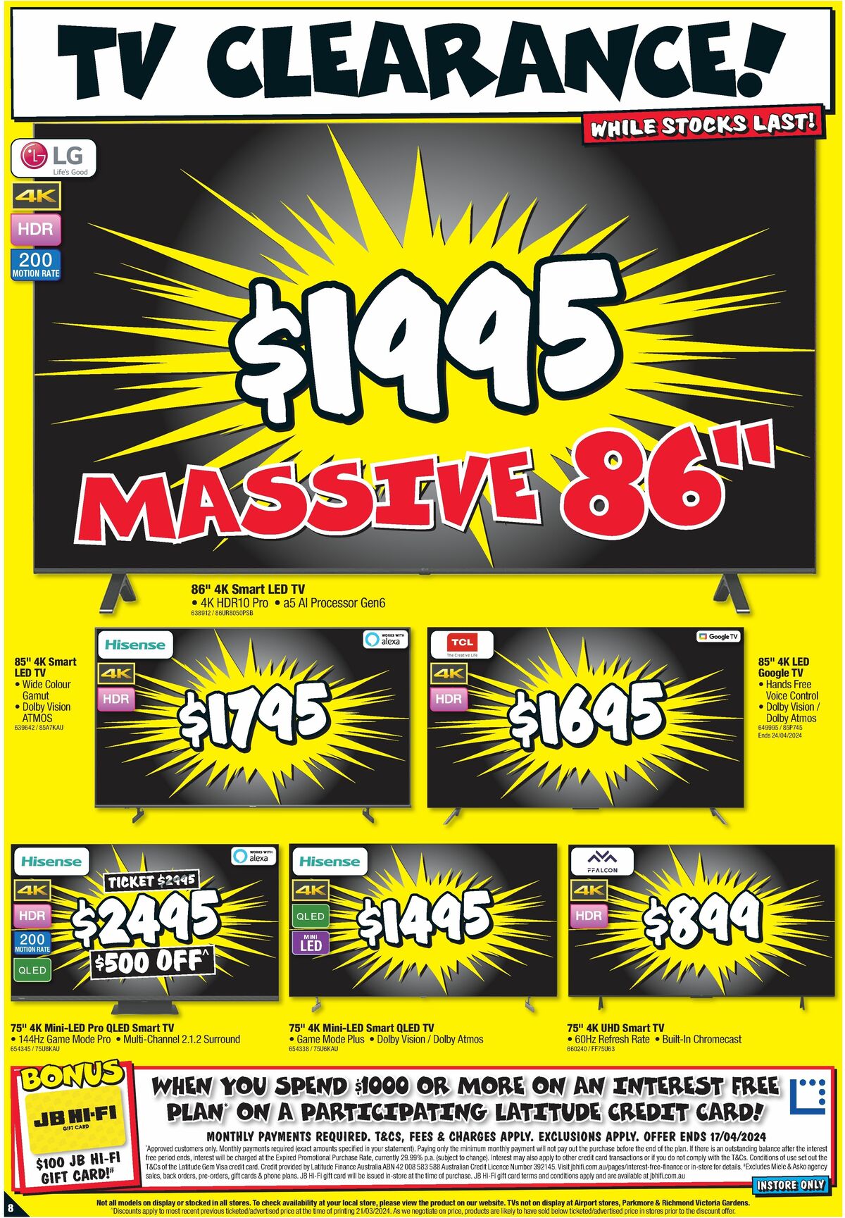 JB Hi-Fi Stocktake Madness Catalogues from 4 April