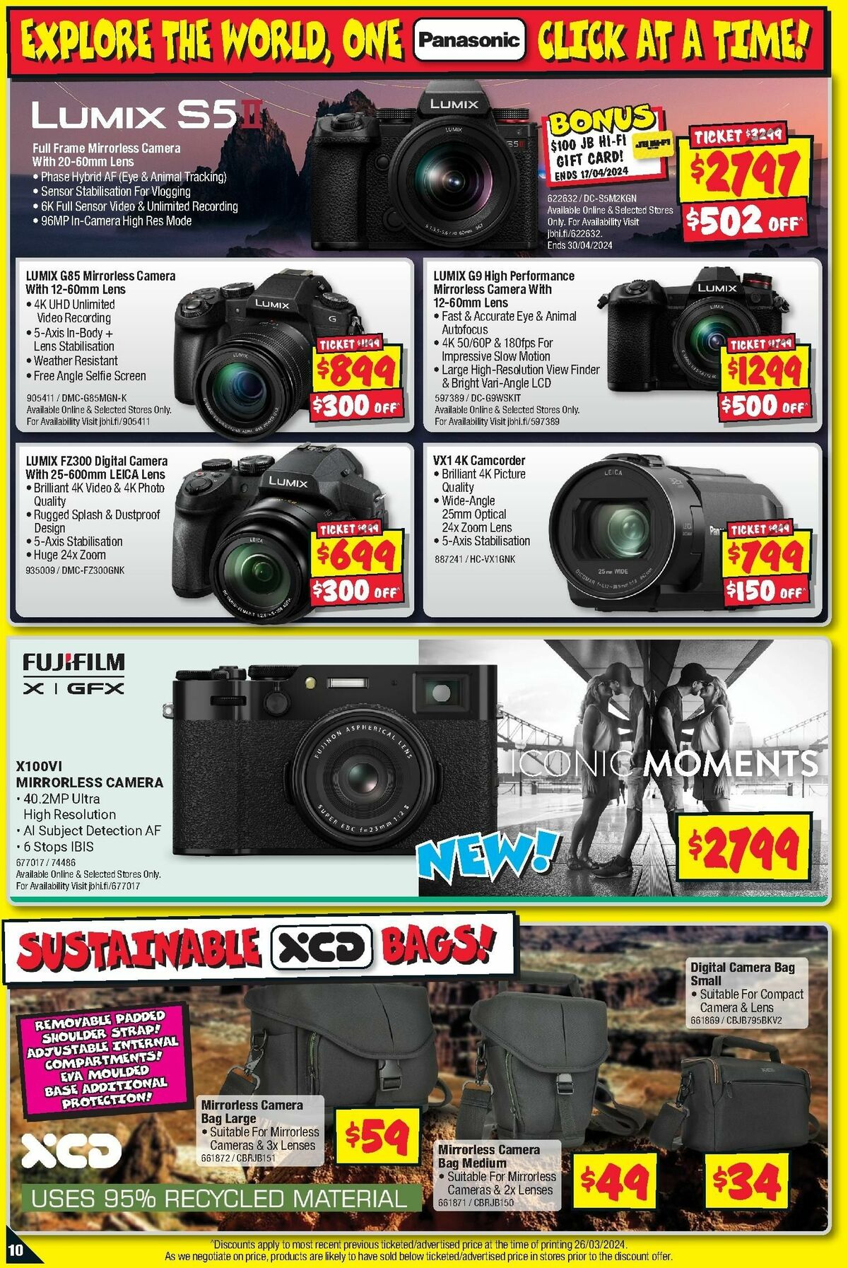 JB Hi-Fi Camera Bonanza Catalogues from 4 April