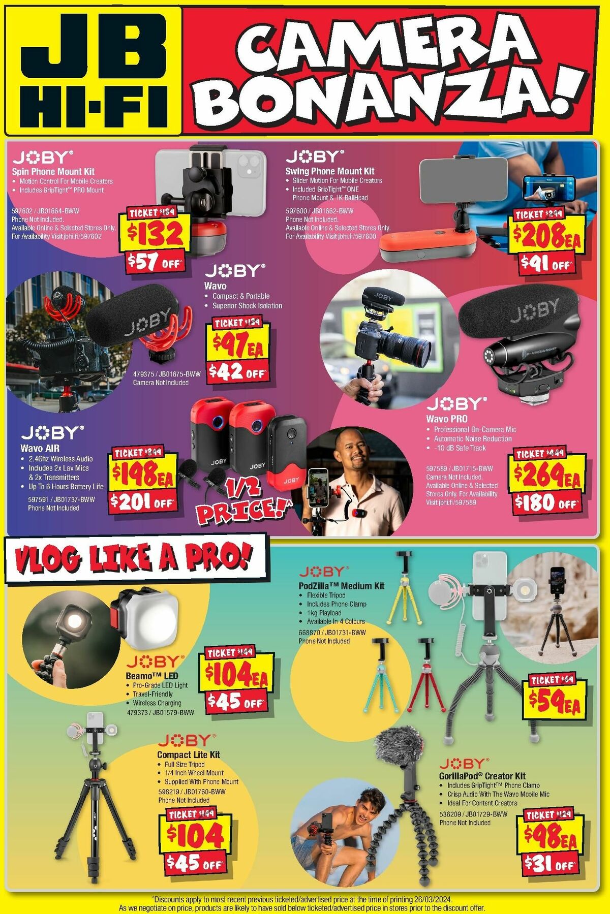 JB Hi-Fi Camera Bonanza Catalogues from 4 April