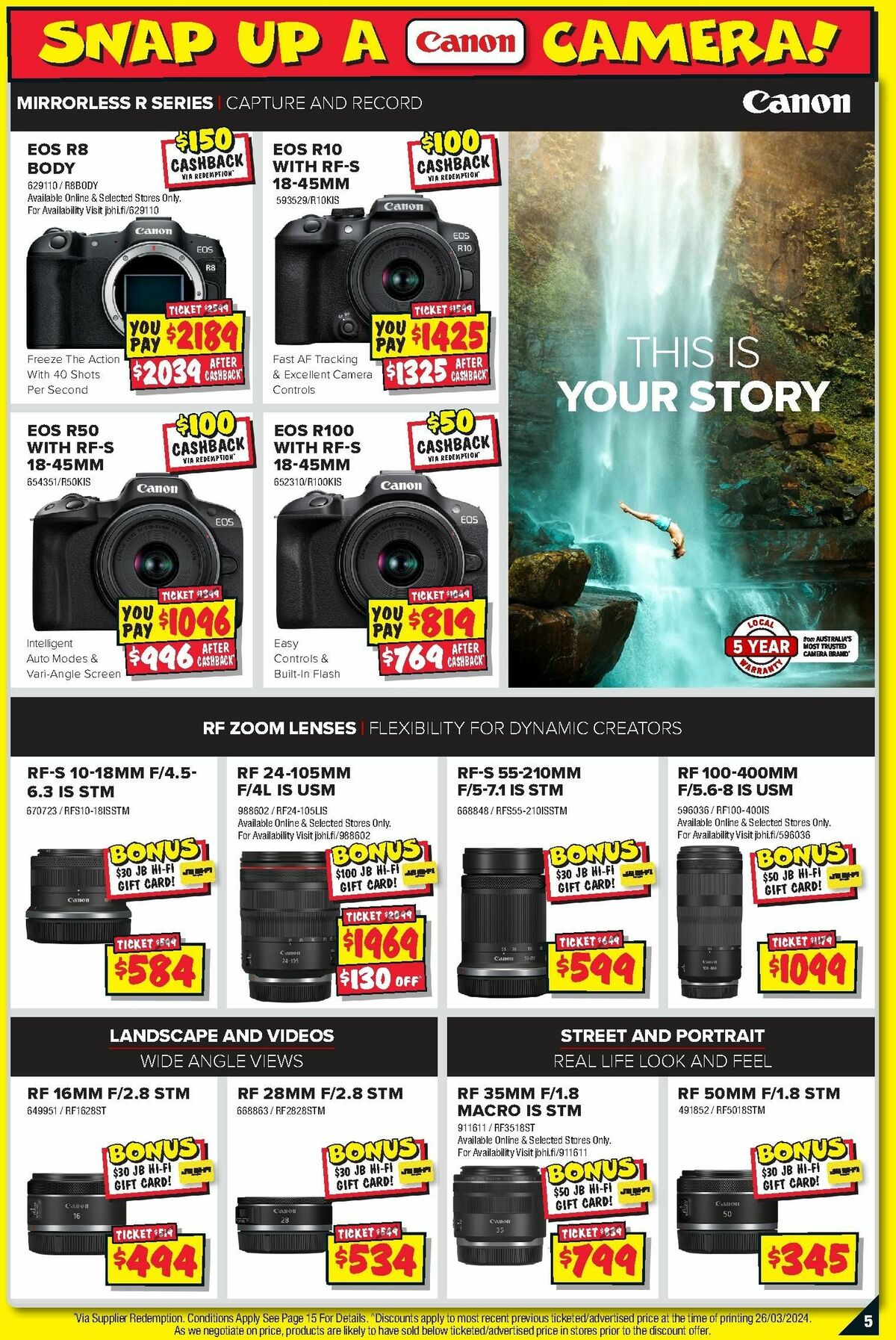 JB Hi-Fi Camera Bonanza Catalogues from 4 April