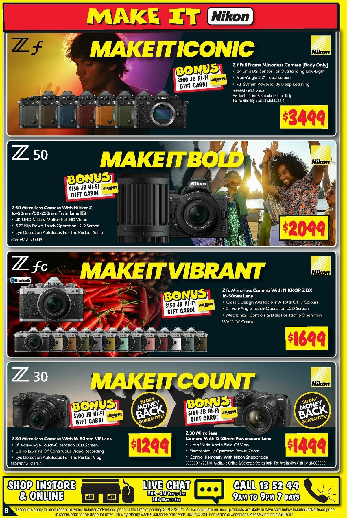 JB Hi-Fi Camera Bonanza Catalogues from 4 April