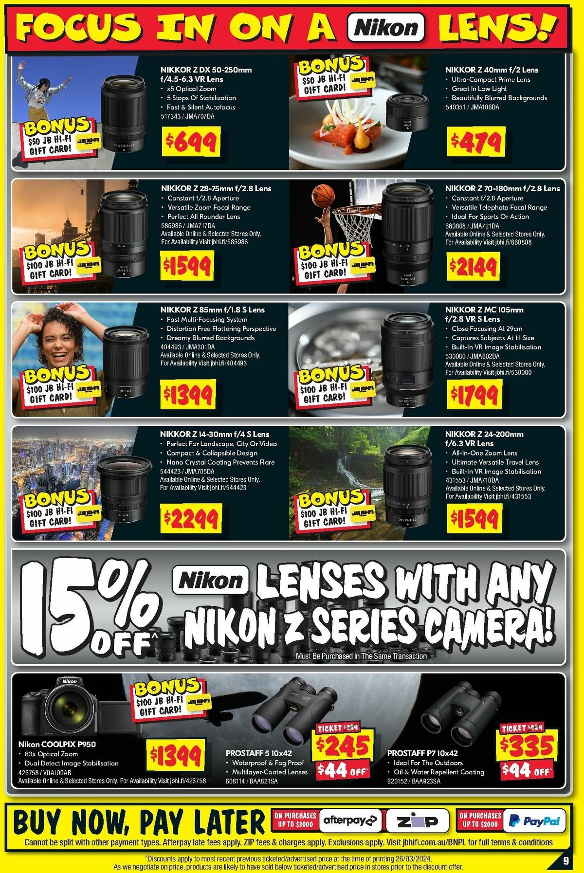 JB Hi-Fi Camera Bonanza Catalogues from 4 April