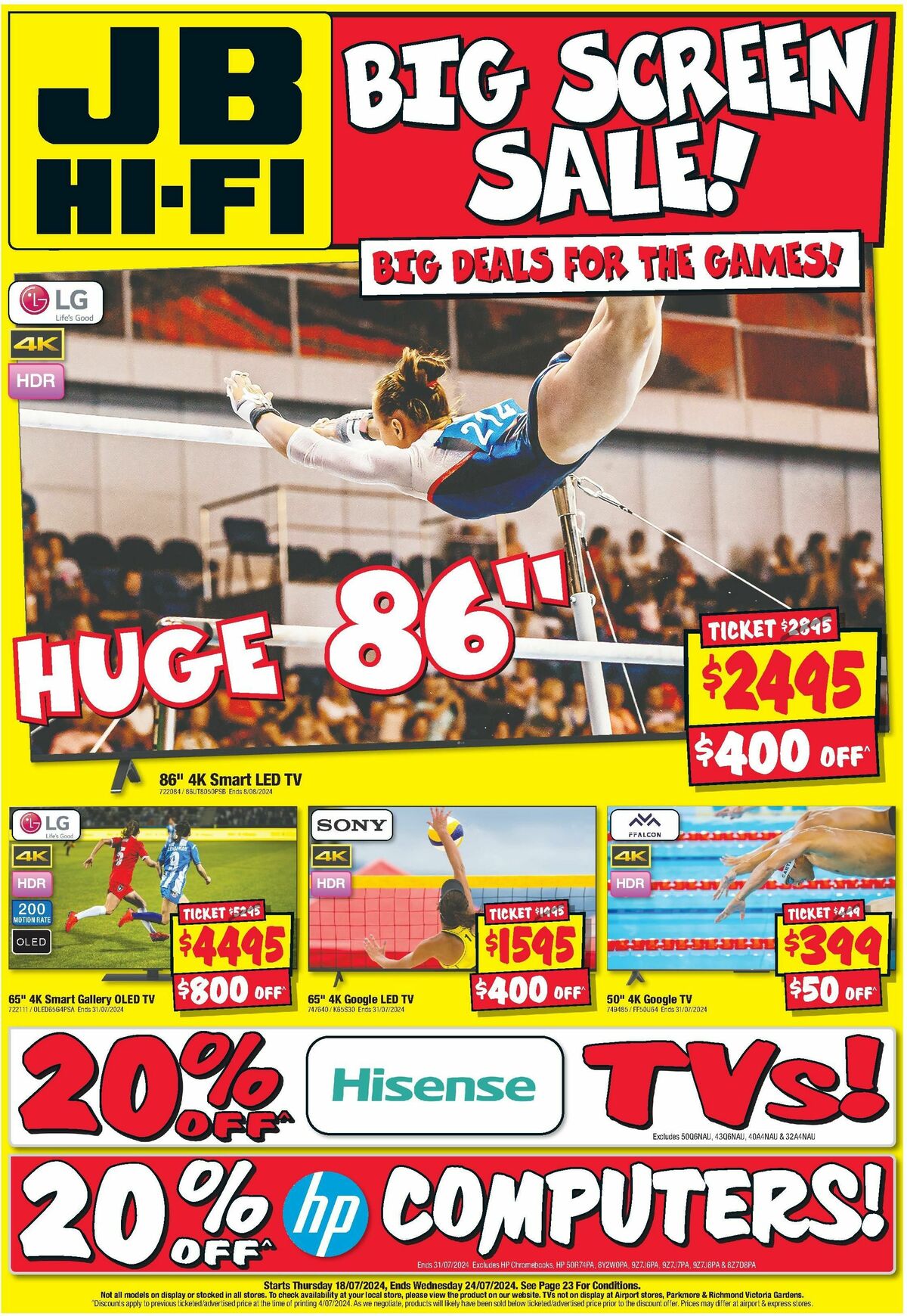 JB Hi-Fi Big Screen Sale Catalogues from 18 July