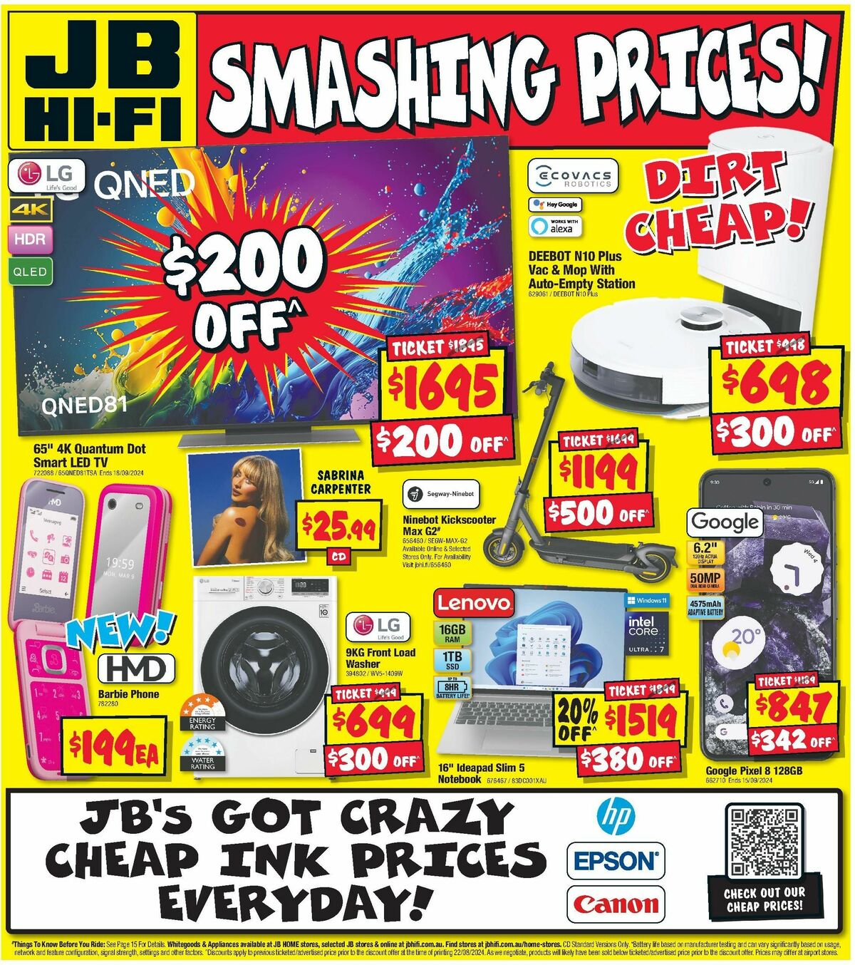 JB Hi-Fi Smashing Prices! Catalogues from 5 September