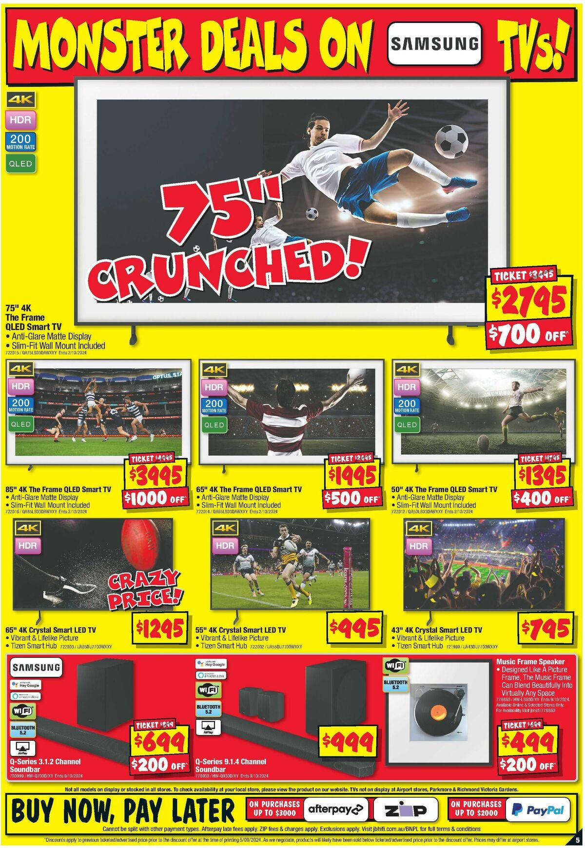 JB Hi-Fi Footy Finals Frenzy Catalogues from 19 September