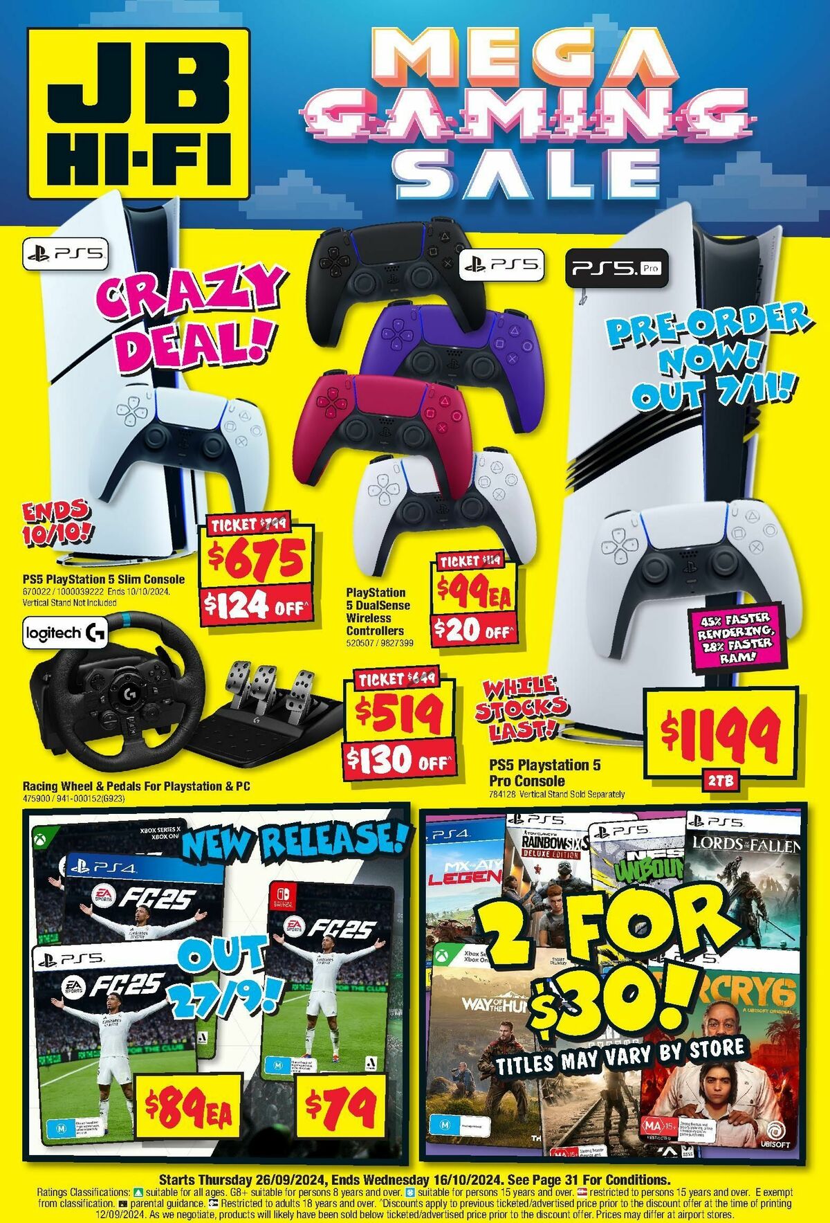 JB Hi-Fi Mega Gaming Sale Catalogues from 26 September