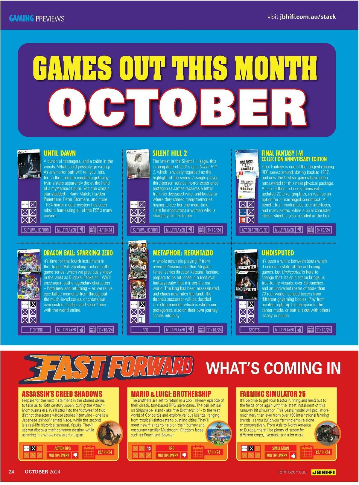 JB Hi-Fi Magazine October Catalogues from 1 October