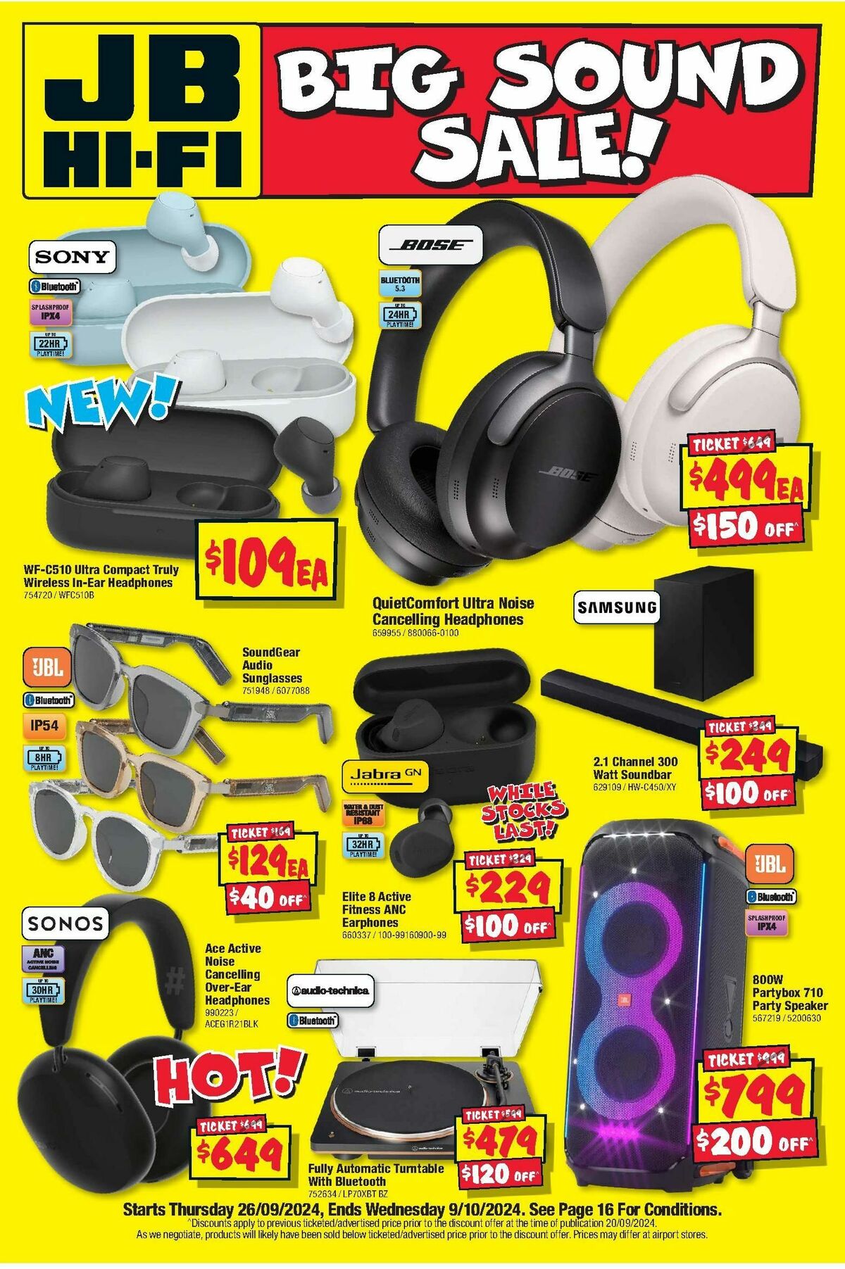 JB Hi-Fi Big Sound Sale Catalogues from 26 September