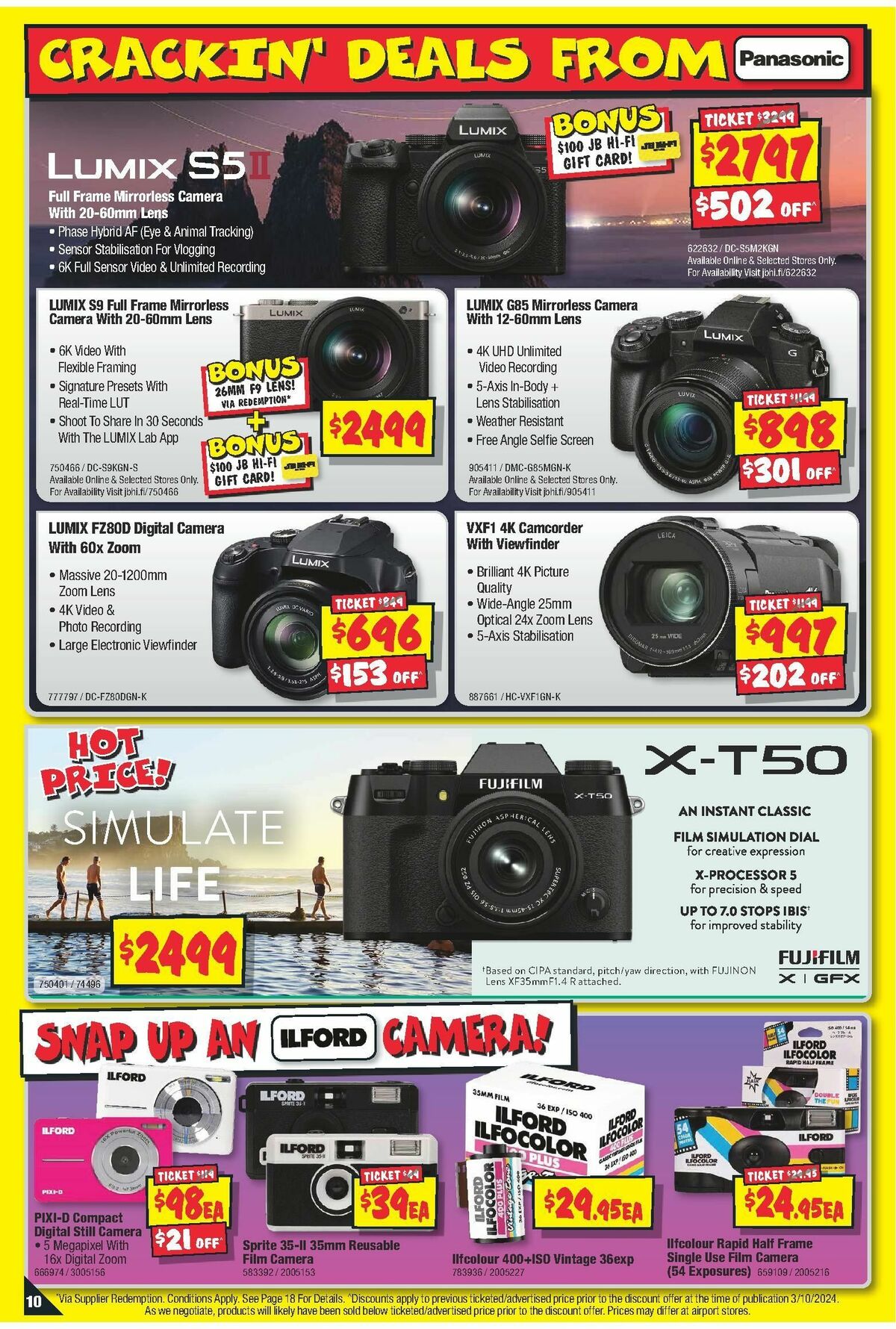 JB Hi-Fi Camera Bonanza Catalogues from 10 October