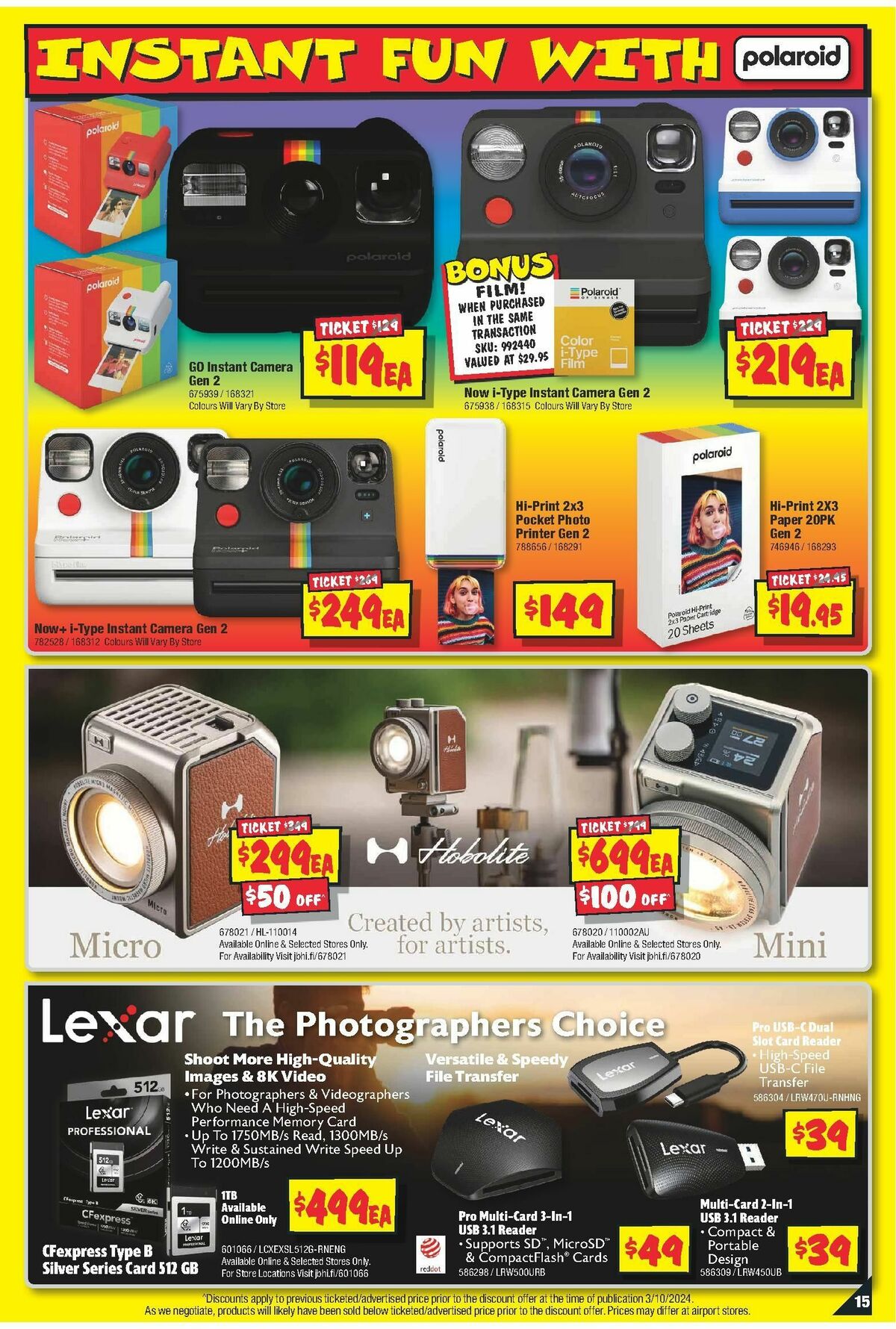 JB Hi-Fi Camera Bonanza Catalogues from 10 October