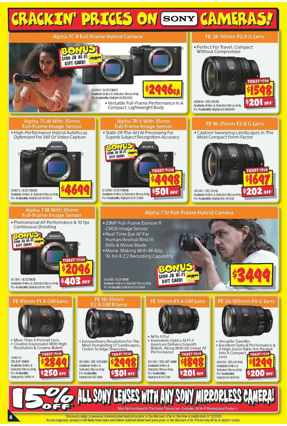 JB Hi-Fi Camera Bonanza Catalogues from 10 October