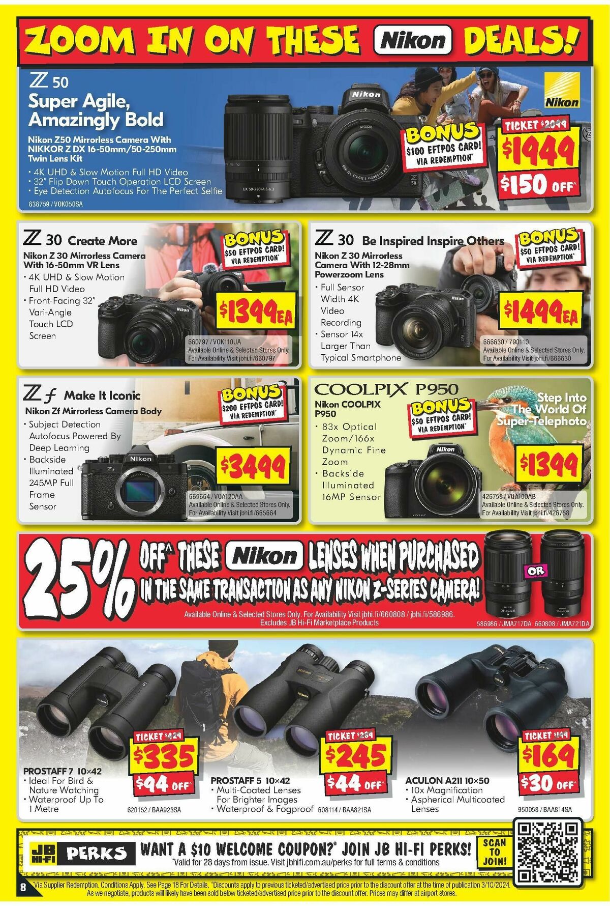 JB Hi-Fi Camera Bonanza Catalogues from 10 October