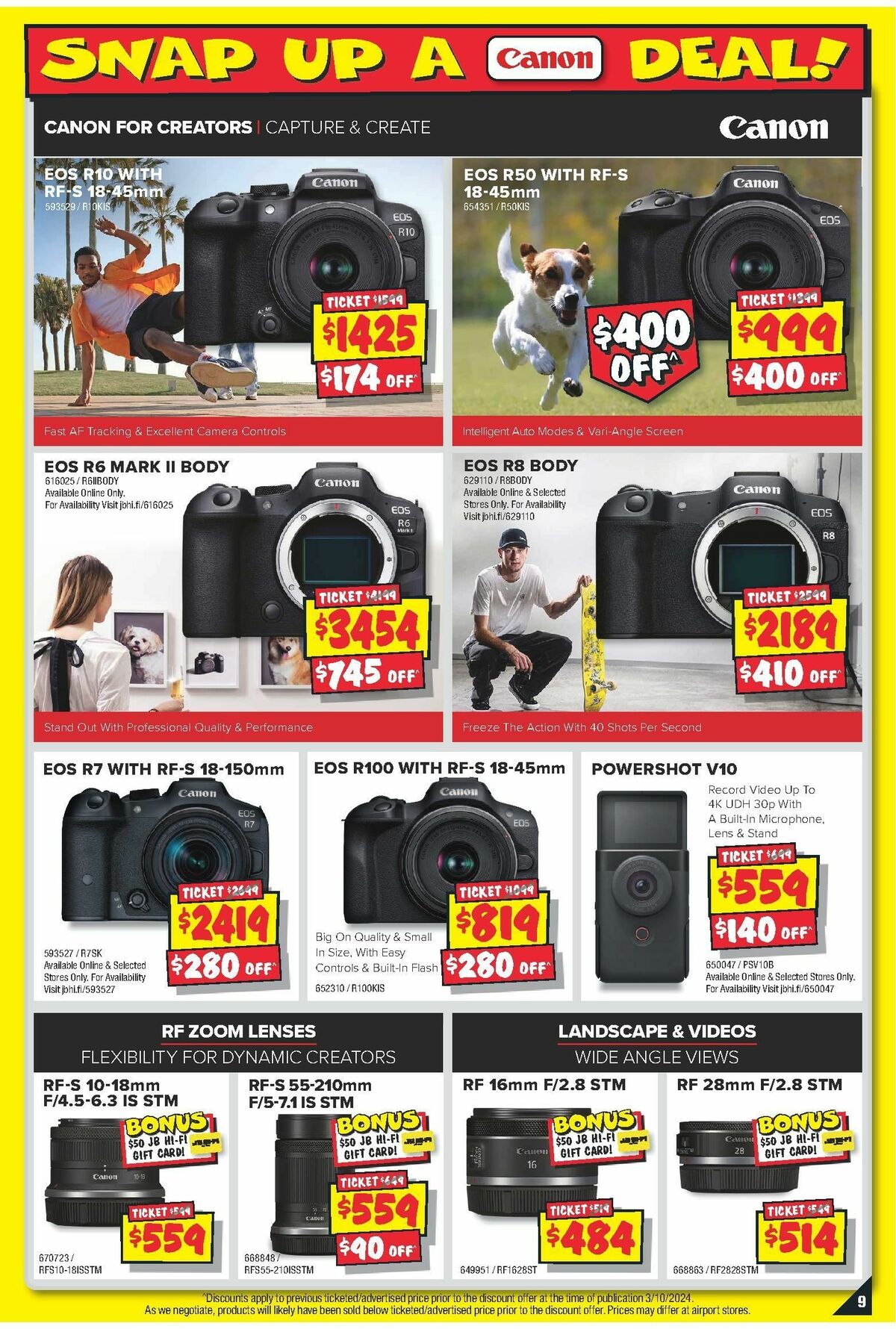 JB Hi-Fi Camera Bonanza Catalogues from 10 October