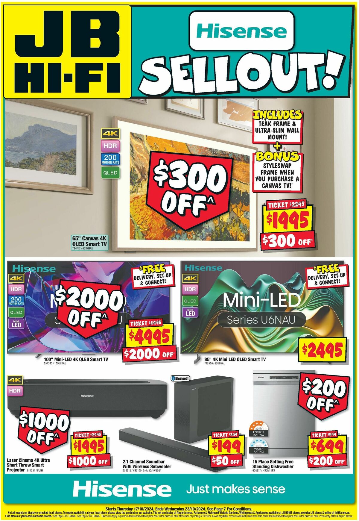 JB Hi-Fi Hisense Sellout Catalogues from 17 October